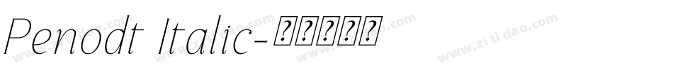 Penodt Italic字体转换